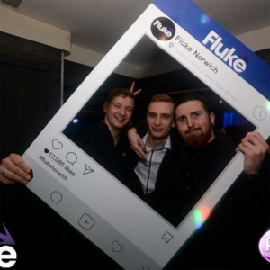 Foamex boards by Premier Print UK | Instagram "social media frame" for Fluke Norwich
